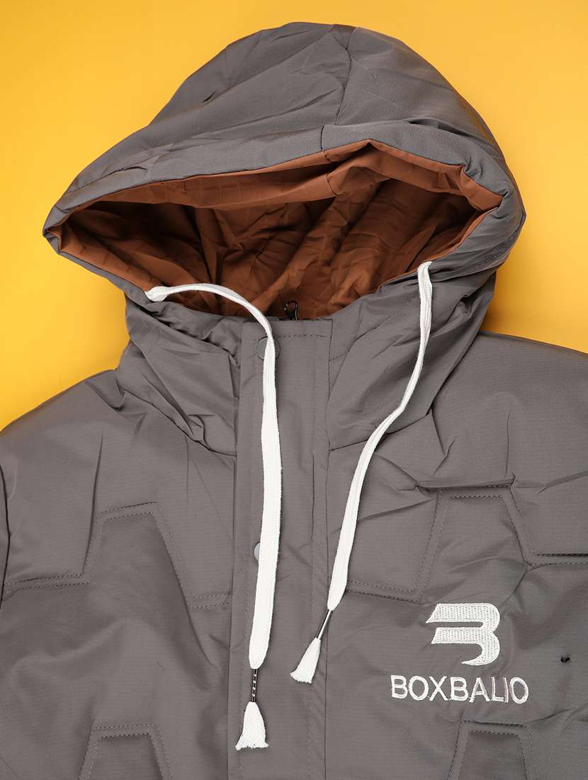 boys solid long sleeve hooded quiled acket - 22067130 -  Standard Image - 2