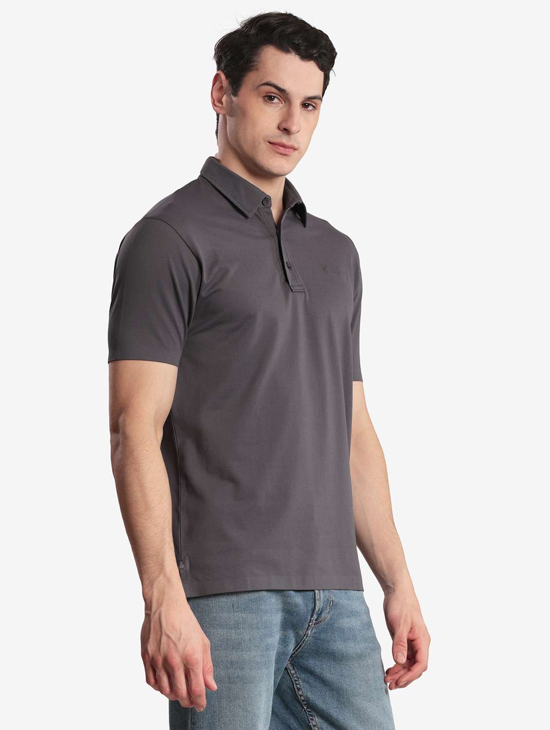 men solid short sleeve regular fit polo t-shirt - 22067482 - Standard Image - 2