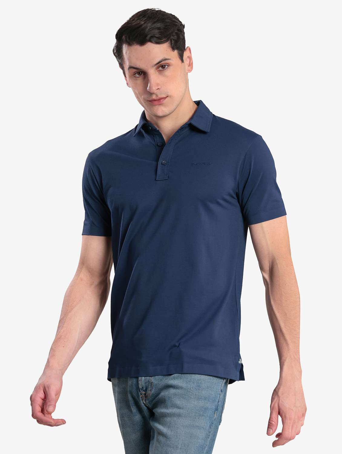 men solid short sleeve regular fit polo t-shirt - 22067483 - Standard Image - 2