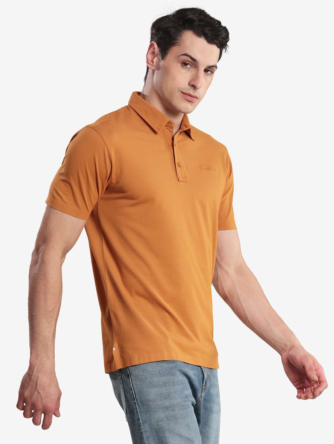men solid short sleeve regular fit polo t-shirt - 22067484 - Standard Image - 2