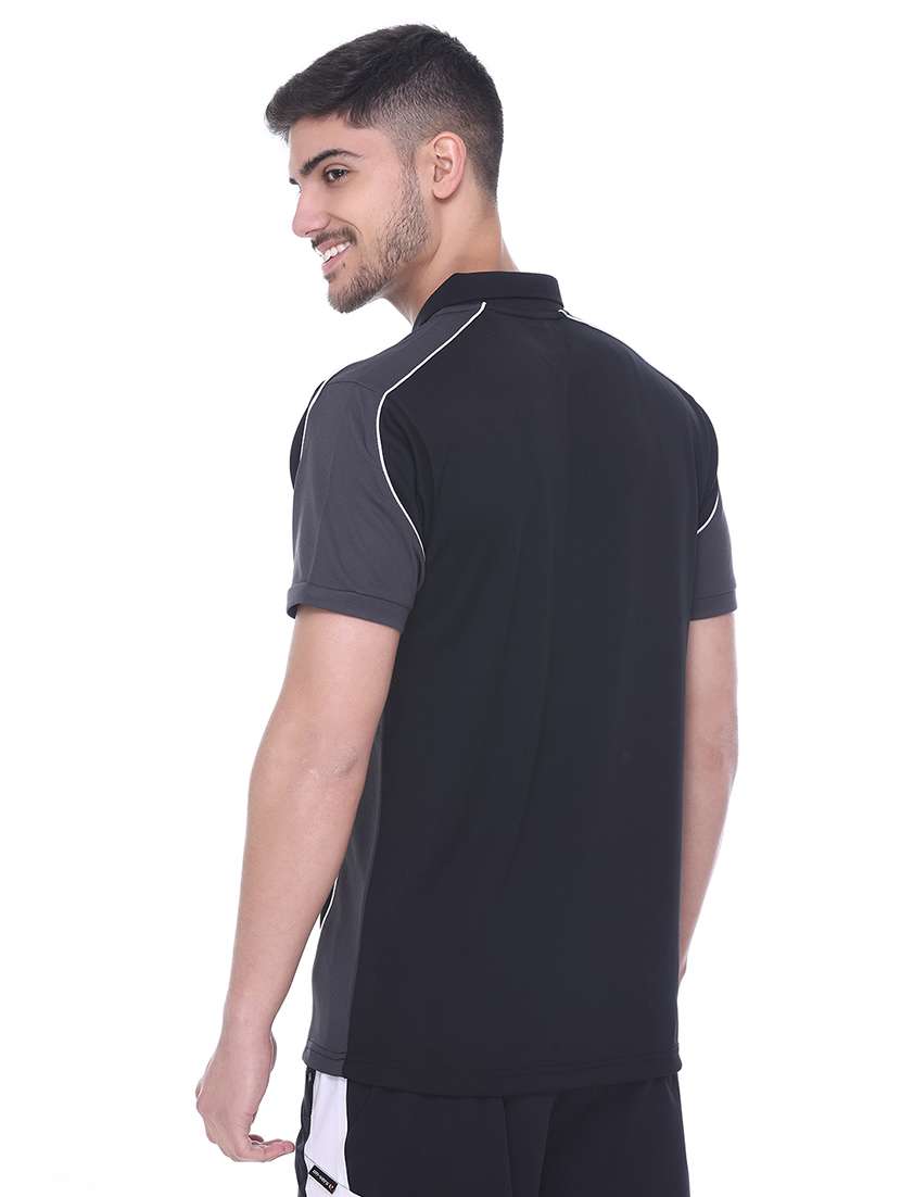 men color blocked short sleeve regular fit polo t-shirt - 22067485 -  Standard Image - 2