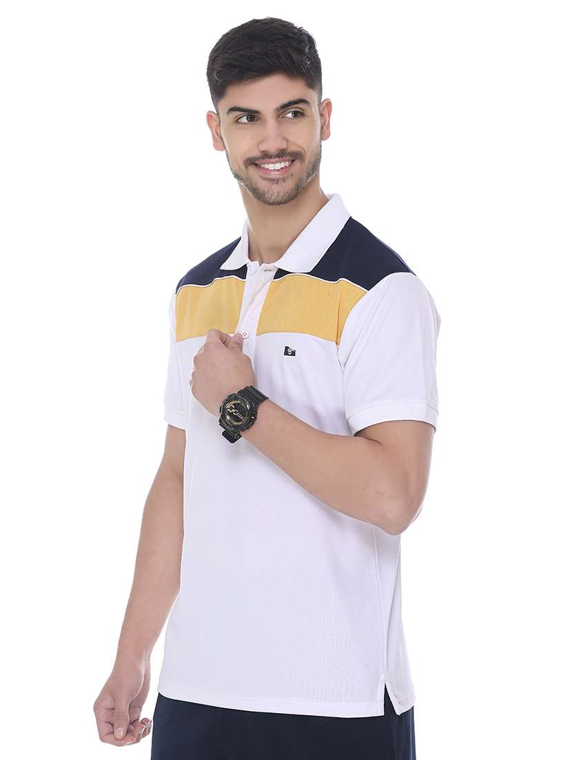 men color blocked short sleeve regular fit polo t-shirt