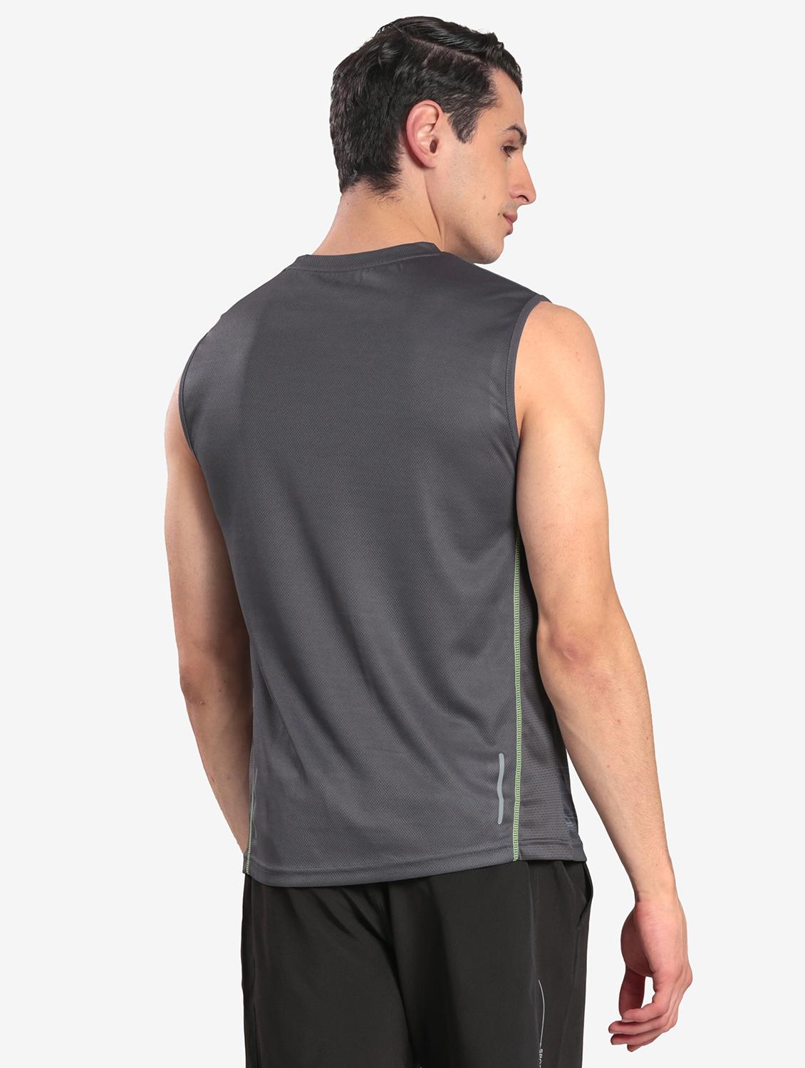 men printed sleeveless regular fit t-shirt - 22067524 - Standard Image - 2