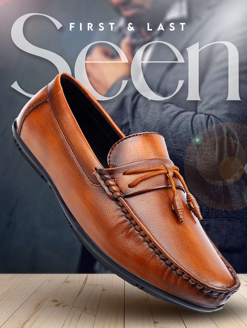 men slip on tassel detailed loafer