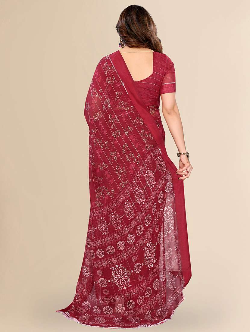women printed casual wear saree with blouse - 22067612 -  Standard Image - 2