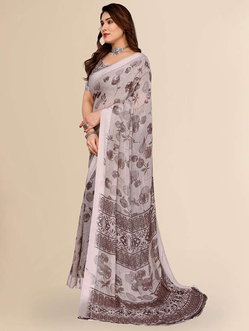 women printed casual wear saree with blouse - 22067624 -  Standard Image - 2