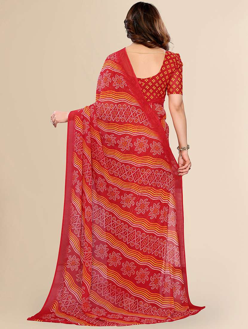 women printed casual wear saree with blouse - 22067675 - Standard Image - 2