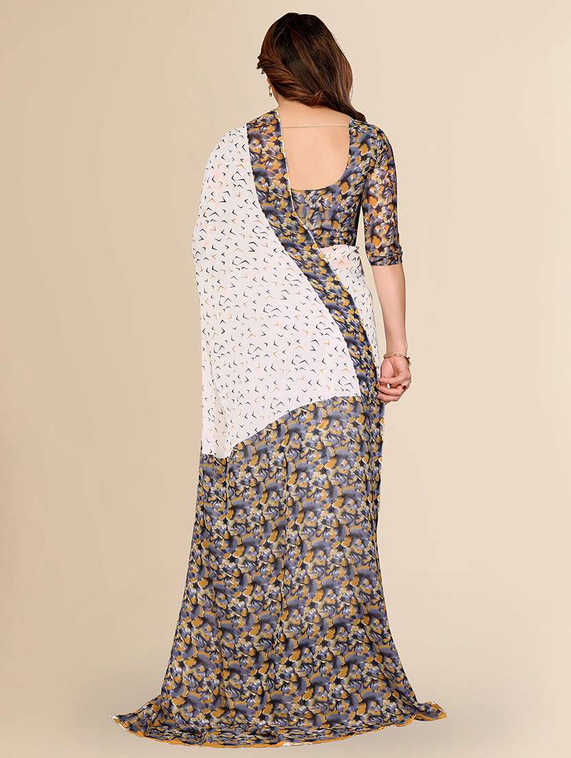 women printed casual wear saree with blouse - 22067681 -  Standard Image - 2