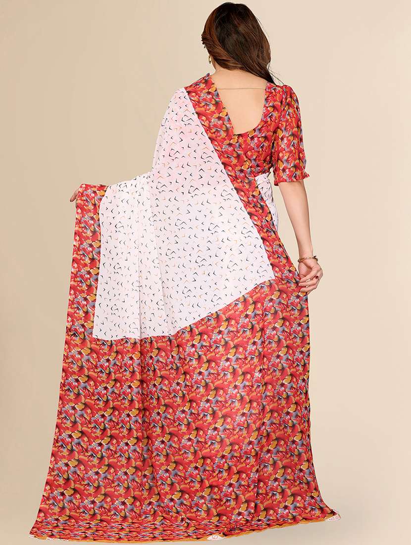 women printed casual wear saree with blouse - 22067682 -  Standard Image - 2
