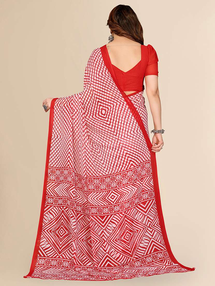 women printed casual wear saree with blouse - 22067686 -  Standard Image - 2