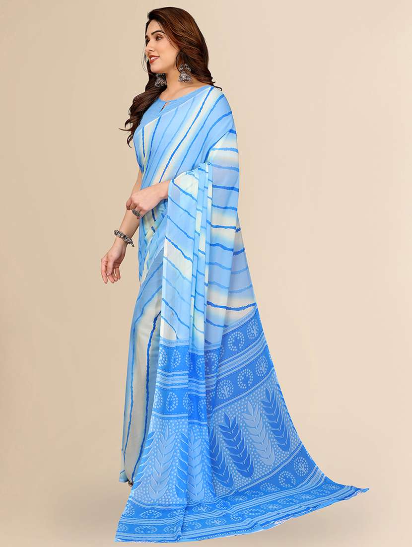 women printed casual wear saree with blouse - 22067701 -  Standard Image - 2
