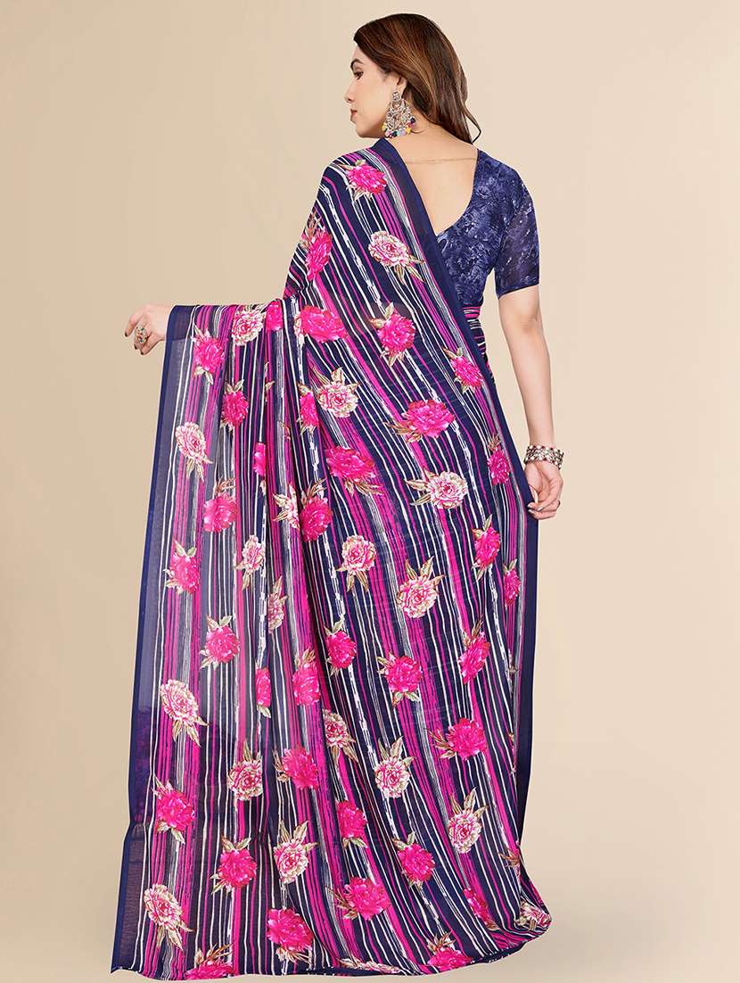 women printed casual wear saree with blouse - 22067707 -  Standard Image - 2