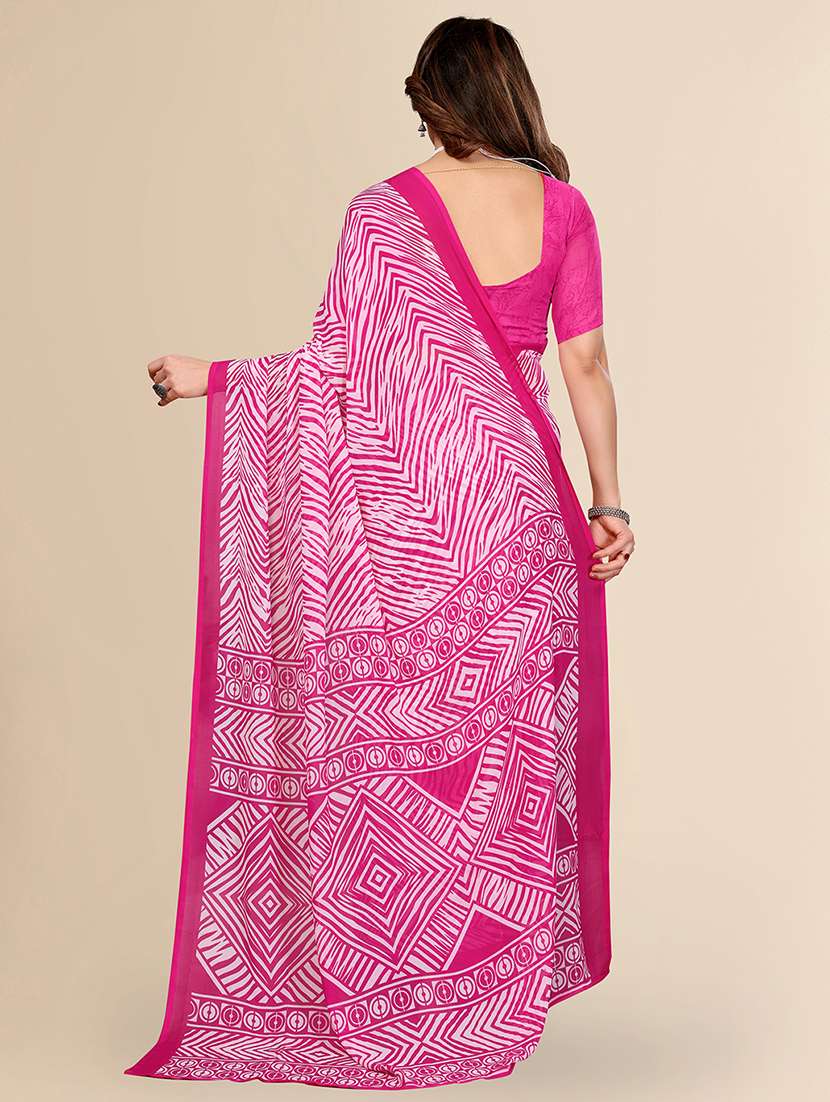 women printed casual wear saree with blouse - 22067713 -  Standard Image - 2