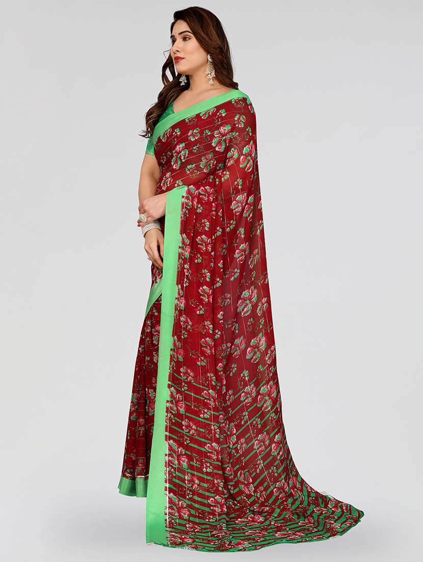 women printed casual wear saree with blouse - 22067925 -  Standard Image - 2