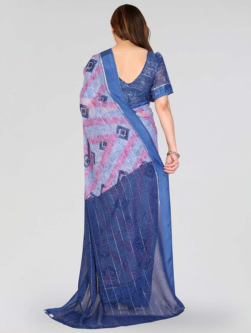 women printed casual wear saree with blouse - 22067932 -  Standard Image - 2