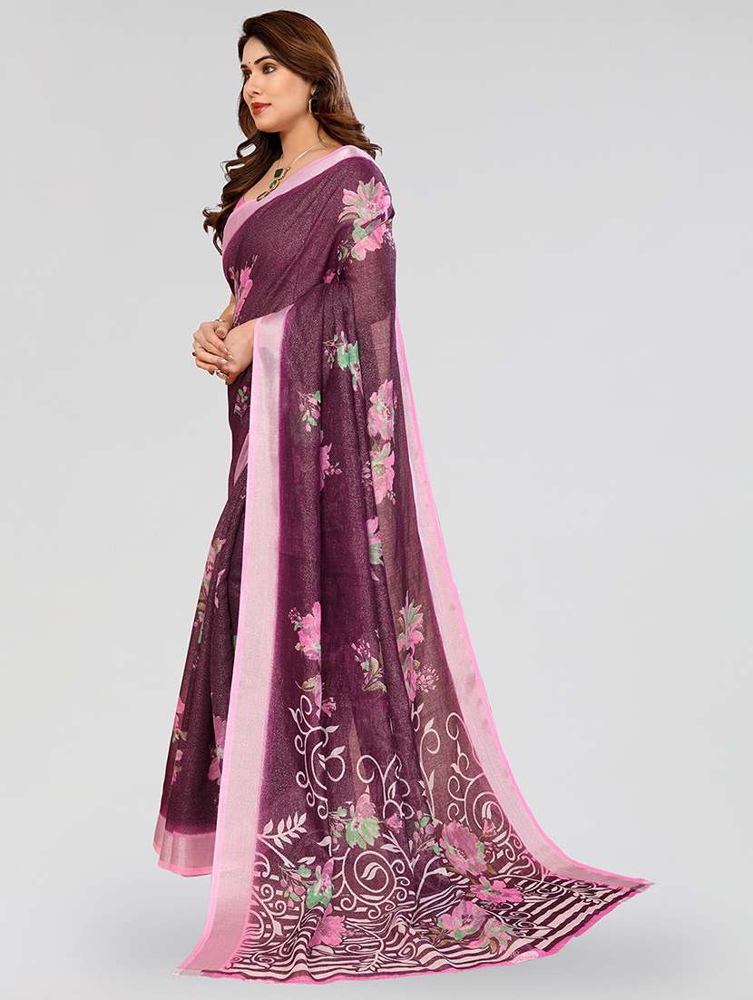 women printed casual wear saree with blouse - 22067966 -  Standard Image - 2