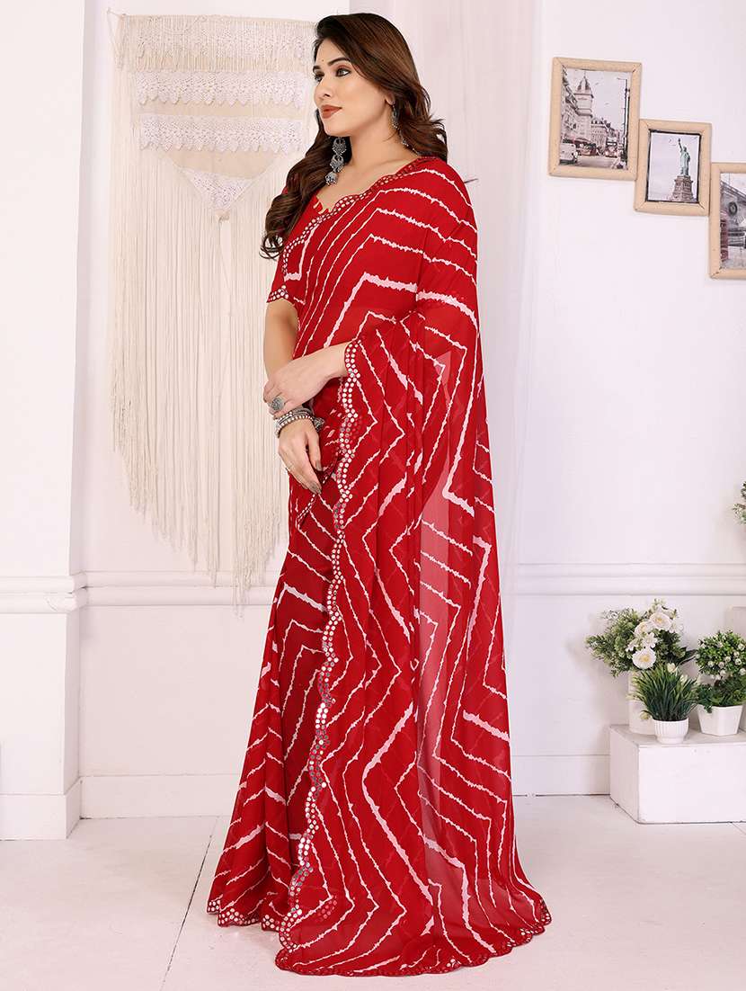 women printed casual wear saree with blouse - 22068083 -  Standard Image - 2