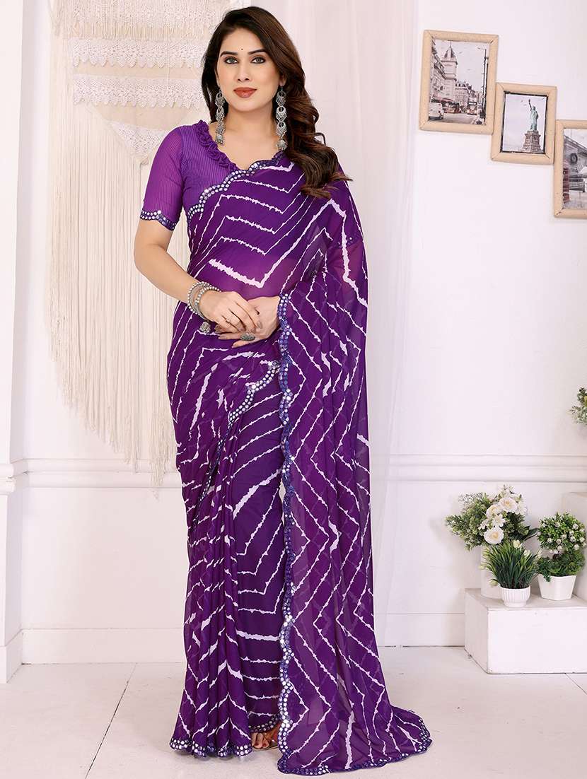 women printed casual wear saree with blouse - 22068084 -  Standard Image - 2