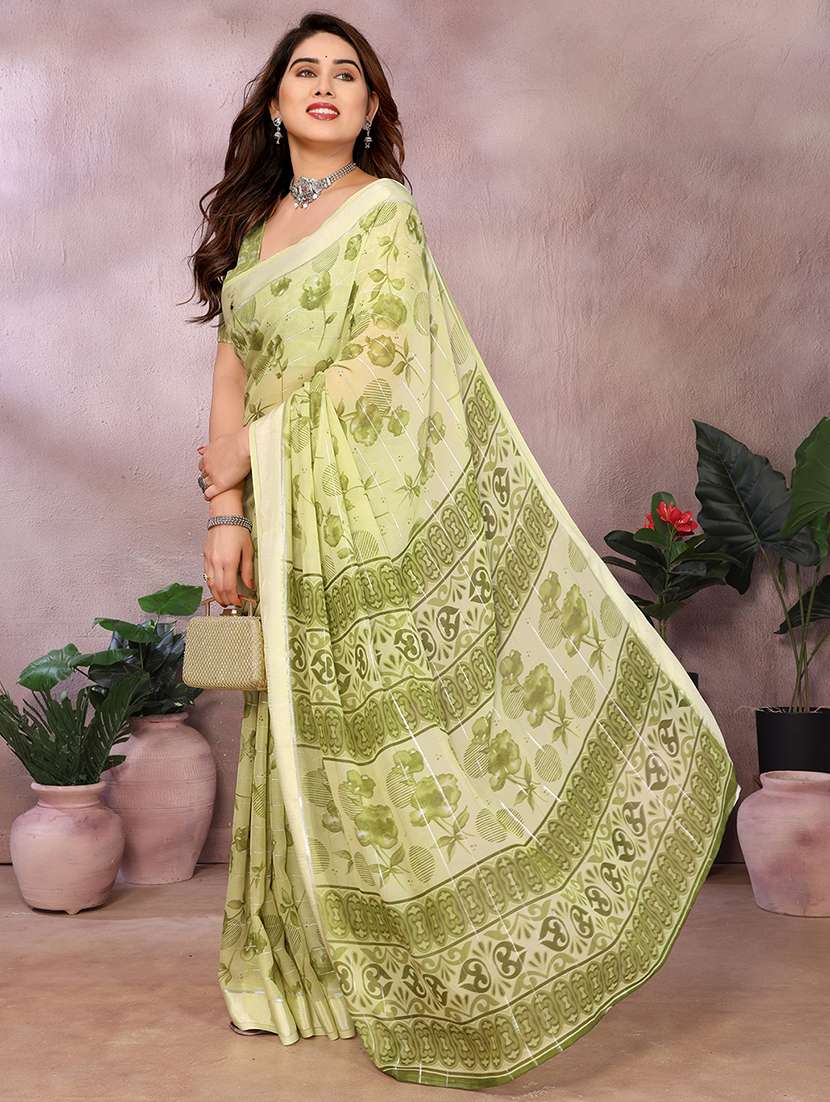 women printed casual wear saree with blouse - 22068107 -  Standard Image - 2