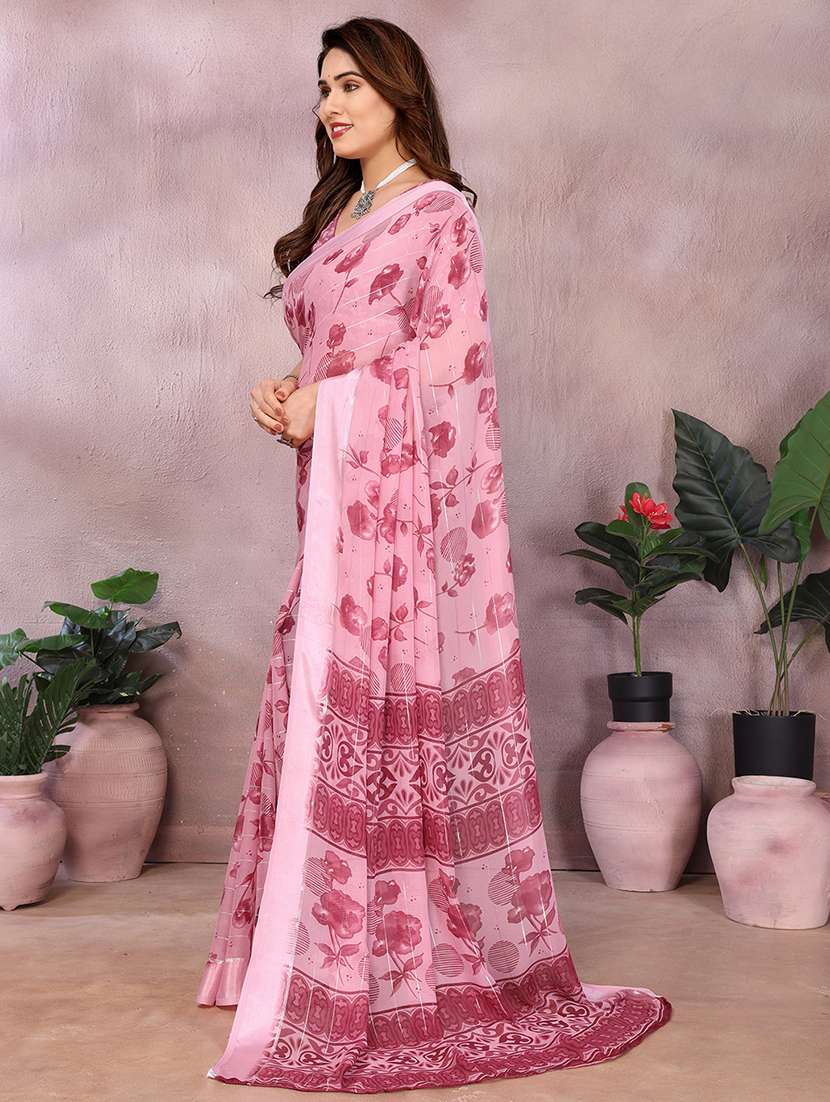 women printed casual wear saree with blouse - 22068108 -  Standard Image - 2