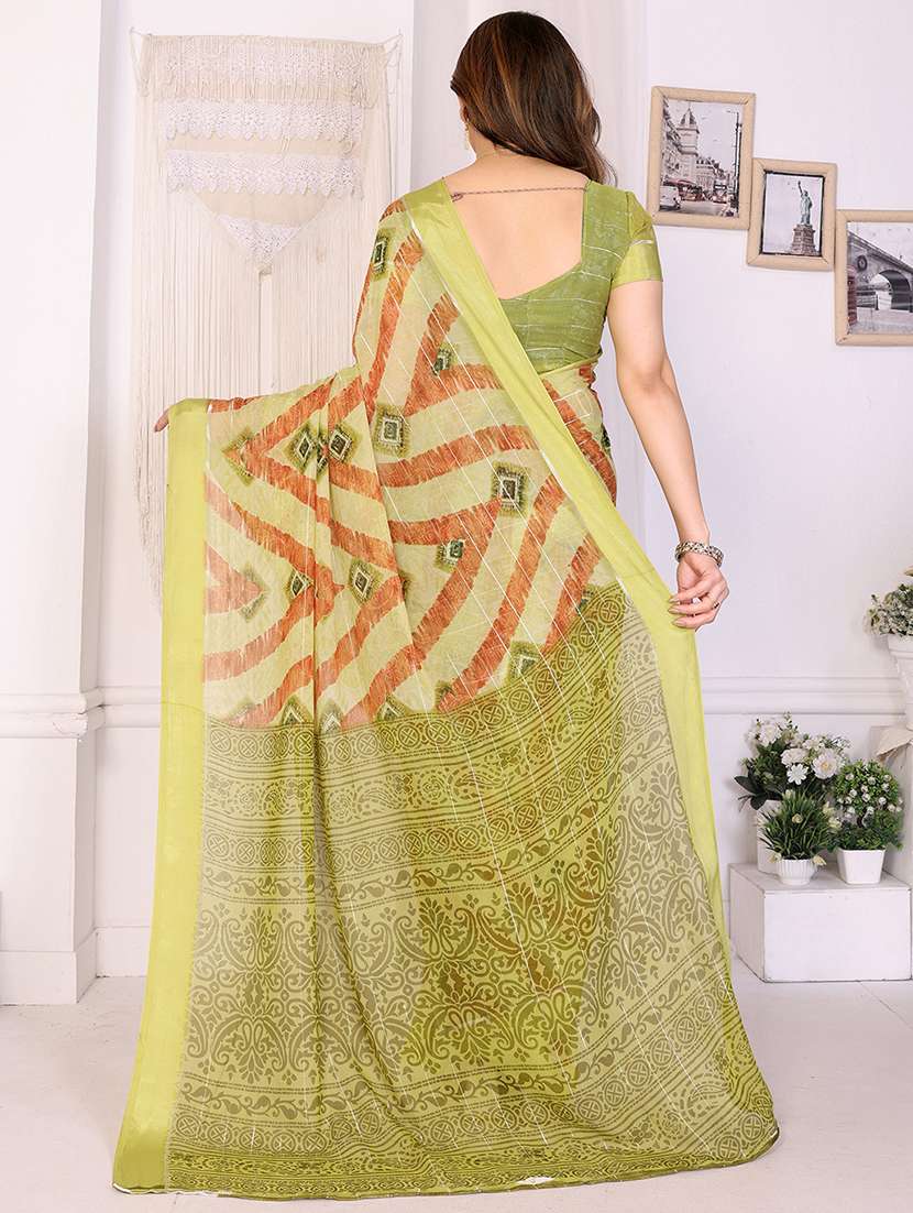 women printed casual wear saree with blouse - 22068121 -  Standard Image - 2