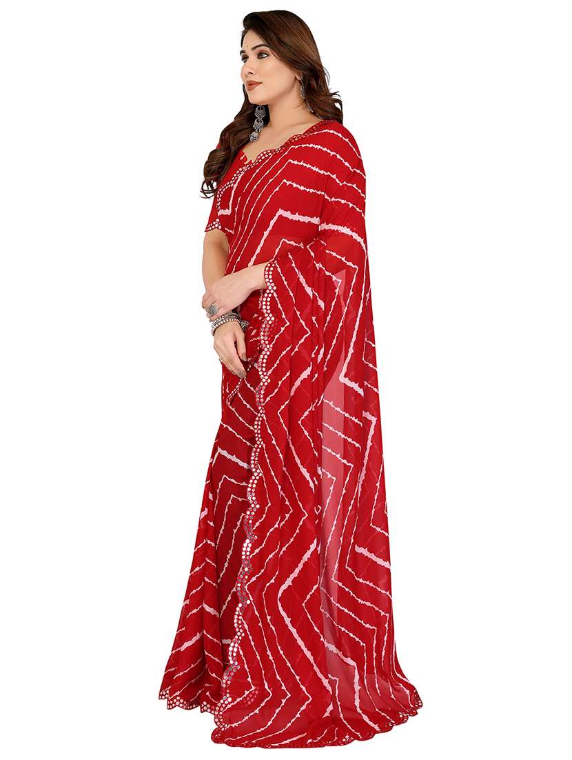 women printed casual wear saree with blouse - 22068221 - Standard Image - 2