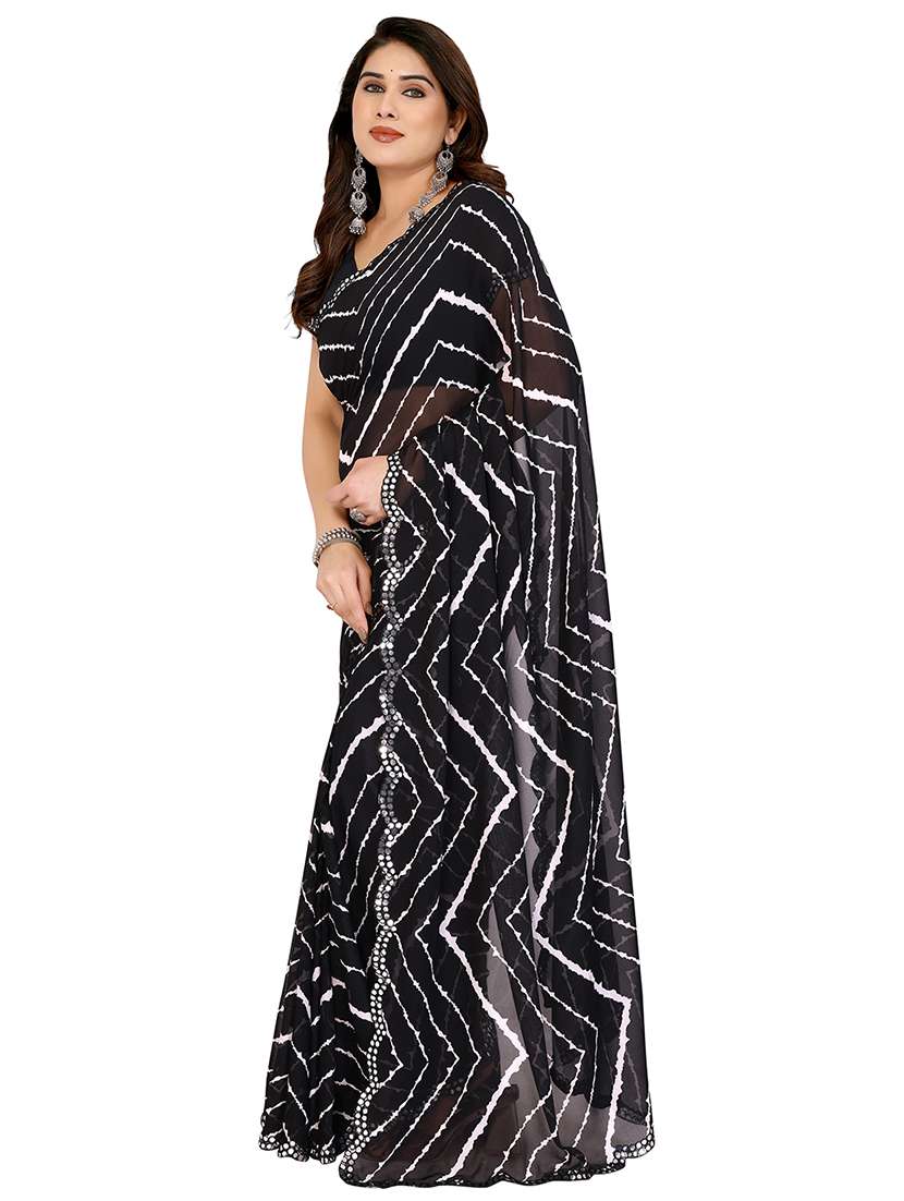 women printed casual wear saree with blouse - 22068223 - Standard Image - 2