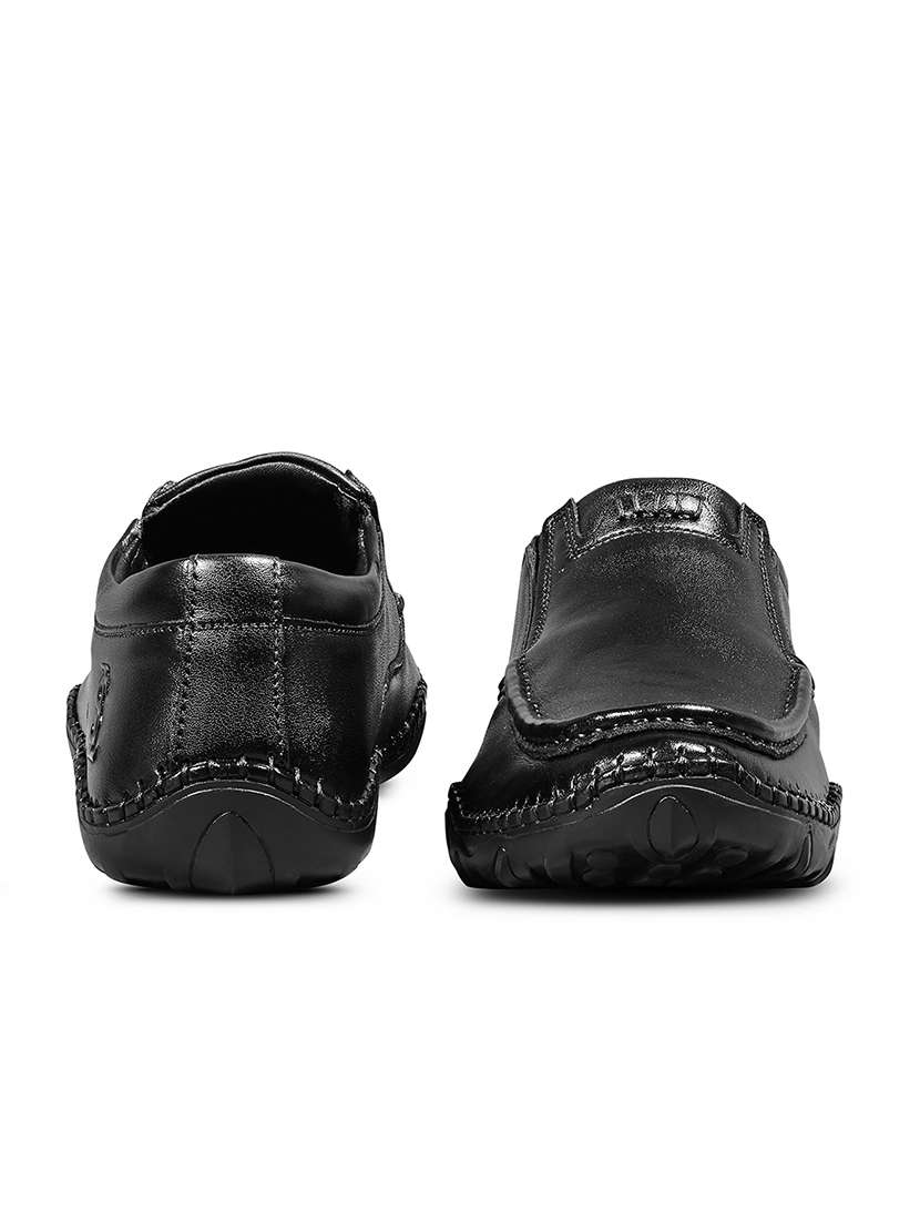 black leather slip on ons - 22068252 - Standard Image - 2