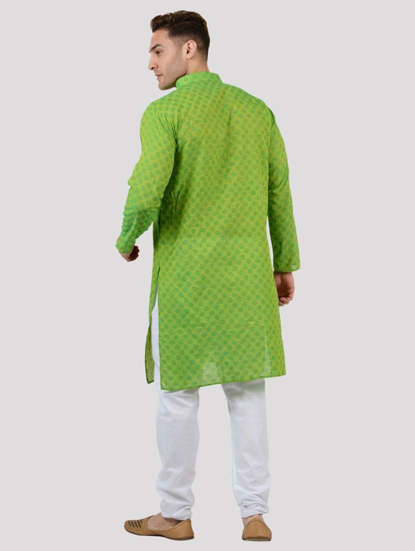 men self design mandarin neck long kurta - 22068358 -  Standard Image - 2