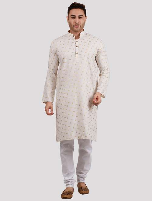 men printed mandarin neck long kurta - 22068379 -  Standard Image - 0