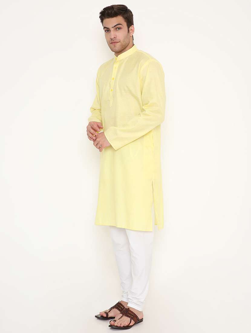 men solid mandarin neck long kurta - 22068433 -  Standard Image - 2