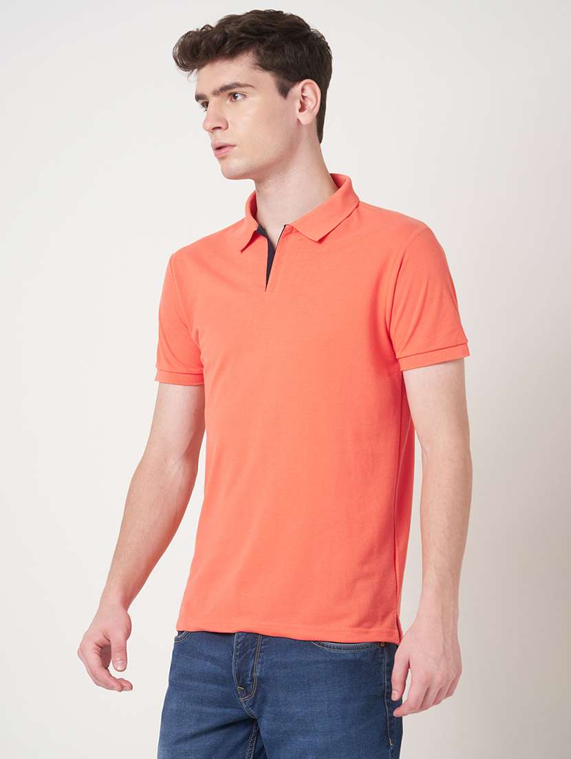 men solid short sleeve regular fit polo t-shirt - 22068576 -  Standard Image - 2