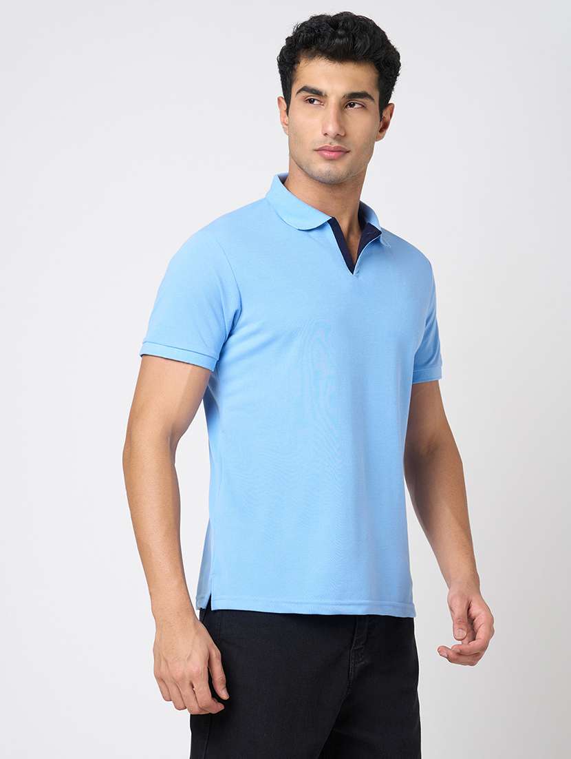 men solid short sleeve regular fit polo t-shirt - 22068577 -  Standard Image - 2