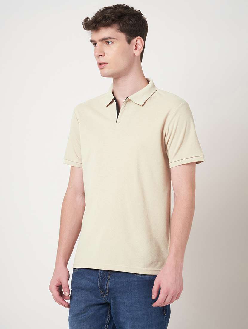 men solid short sleeve regular fit polo t-shirt - 22068580 -  Standard Image - 2