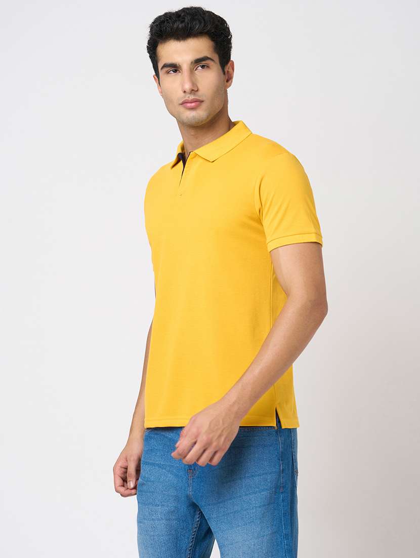 men solid short sleeve regular fit polo t-shirt - 22068581 -  Standard Image - 2