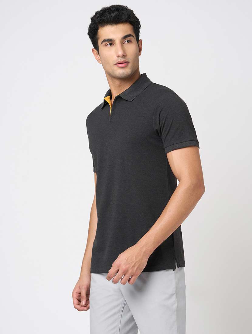 men solid short sleeve regular fit polo t-shirt - 22068583 -  Standard Image - 2
