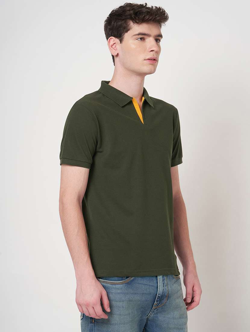 men solid short sleeve regular fit polo t-shirt - 22068585 -  Standard Image - 2