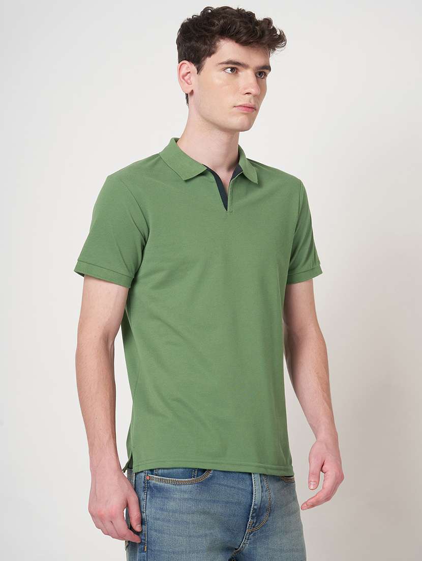 men solid short sleeve regular fit polo t-shirt - 22068588 -  Standard Image - 2