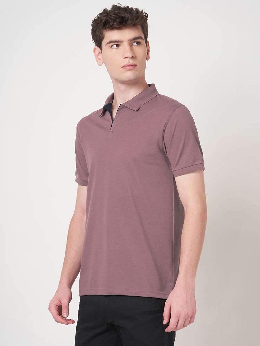 men solid short sleeve regular fit polo t-shirt - 22068590 -  Standard Image - 2