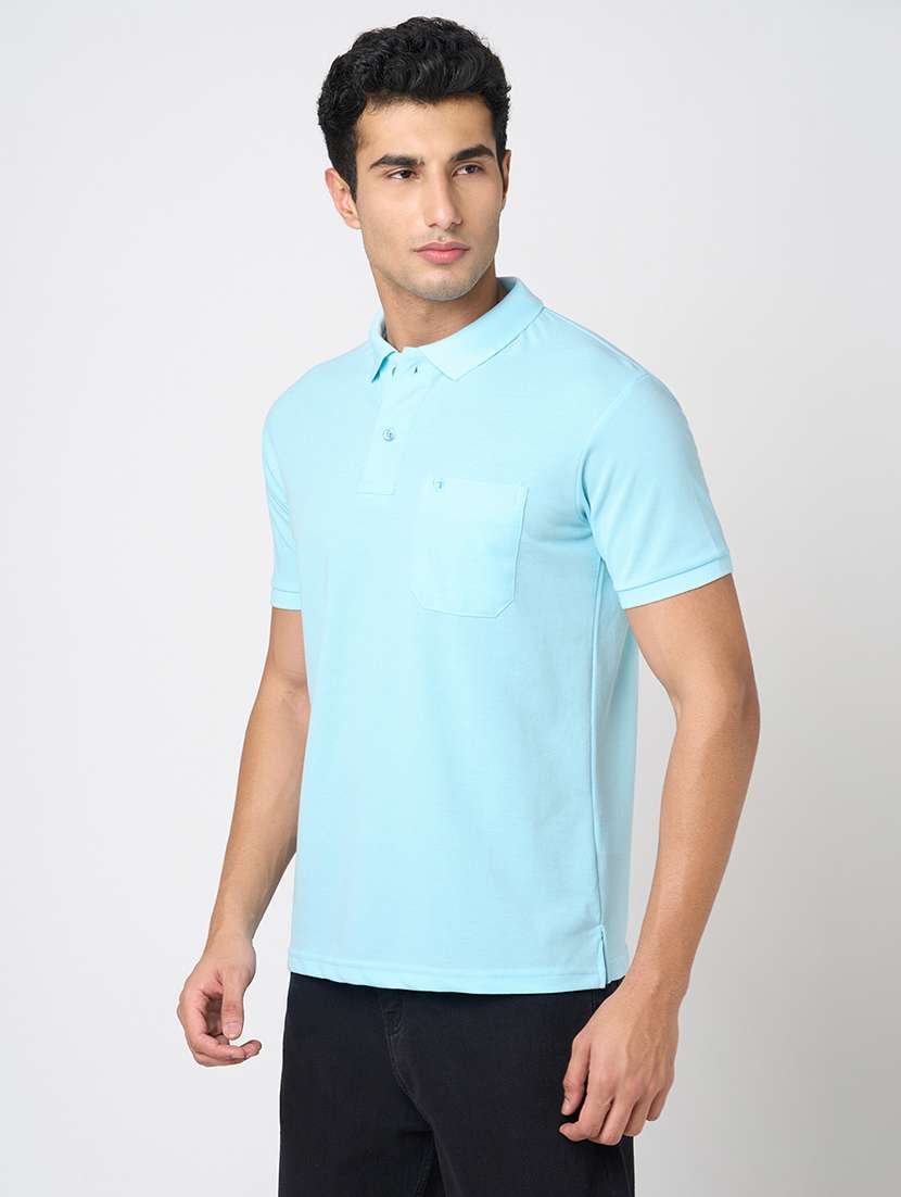 men solid short sleeve regular fit polo t-shirt - 22068592 -  Standard Image - 2