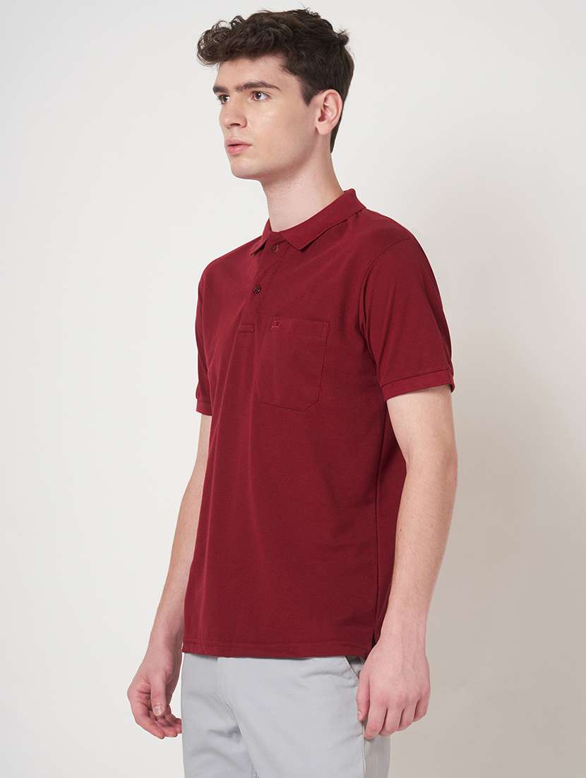 men solid short sleeve regular fit polo t-shirt - 22068602 -  Standard Image - 2