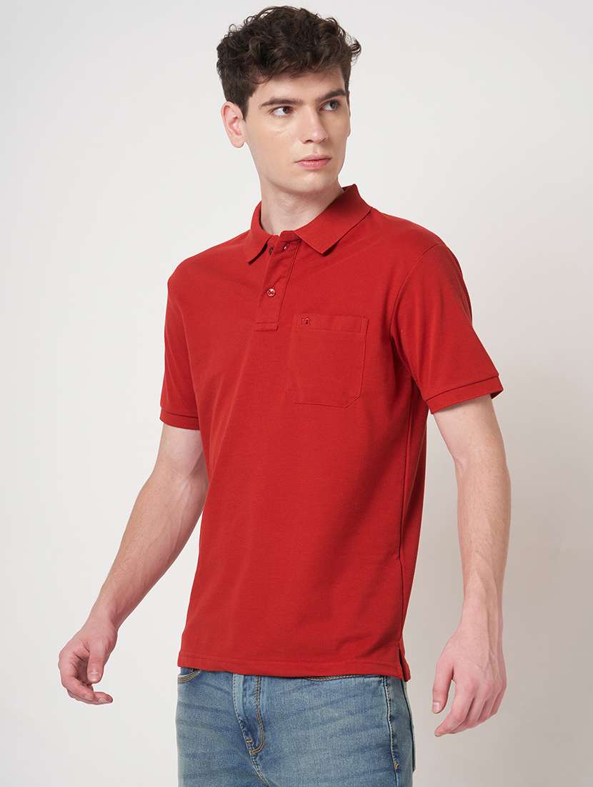 men solid short sleeve regular fit polo t-shirt - 22068603 -  Standard Image - 2