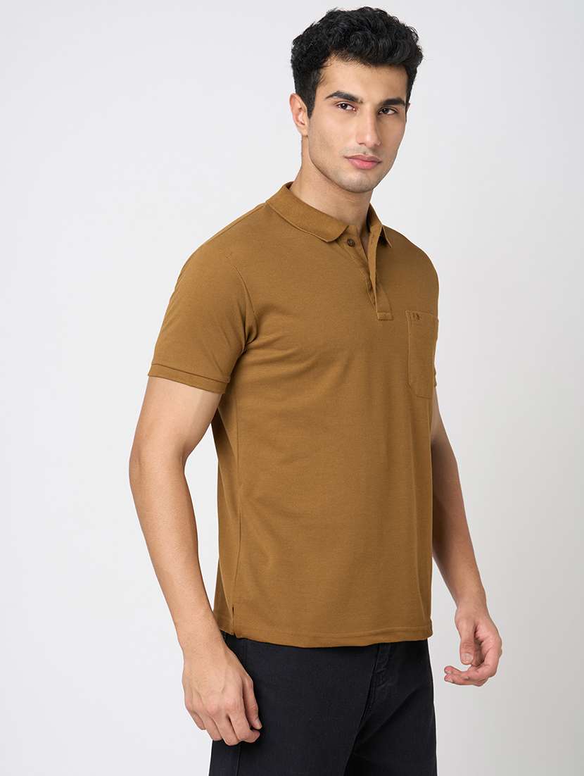 men solid short sleeve regular fit polo t-shirt - 22068605 -  Standard Image - 2