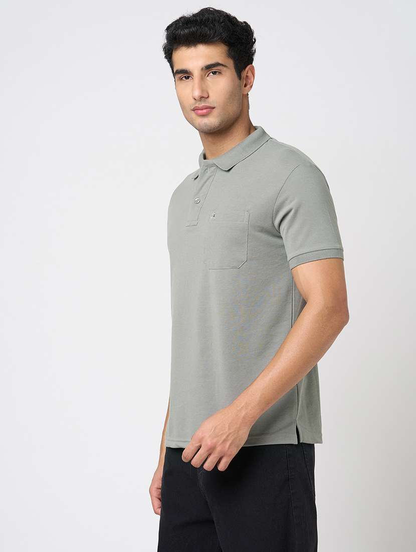 men solid short sleeve regular fit polo t-shirt - 22068606 -  Standard Image - 2