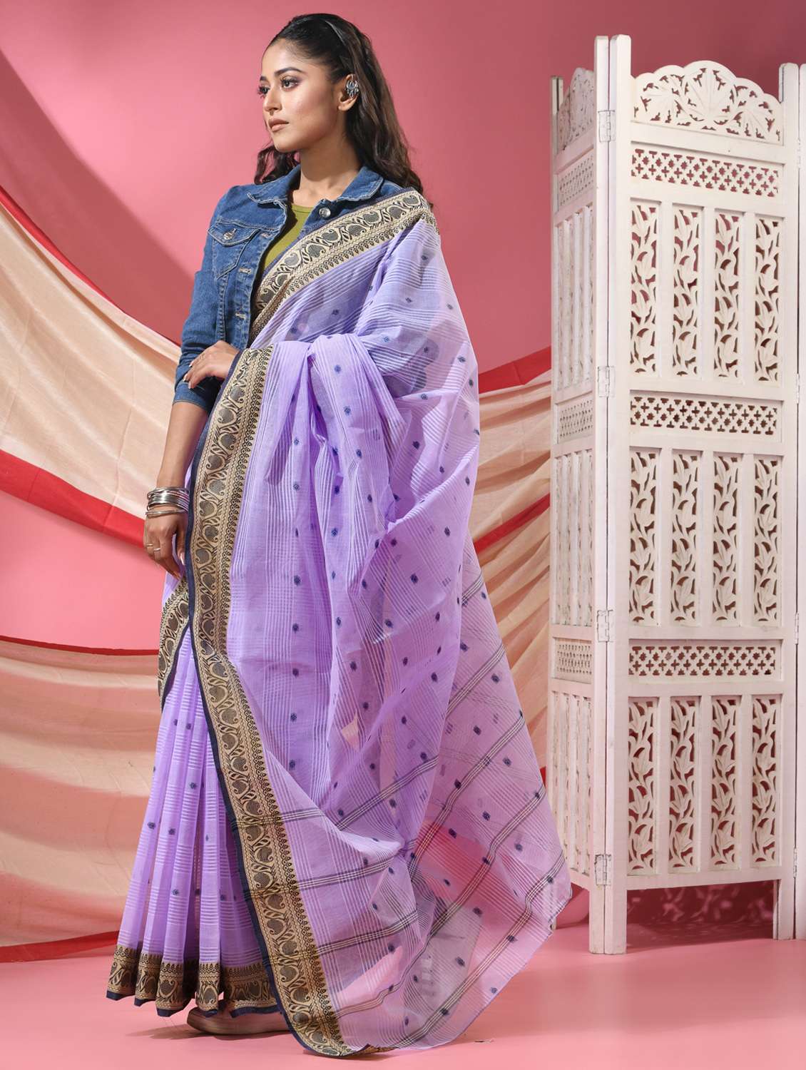 women self design tant saree - 22068632 -  Standard Image - 2