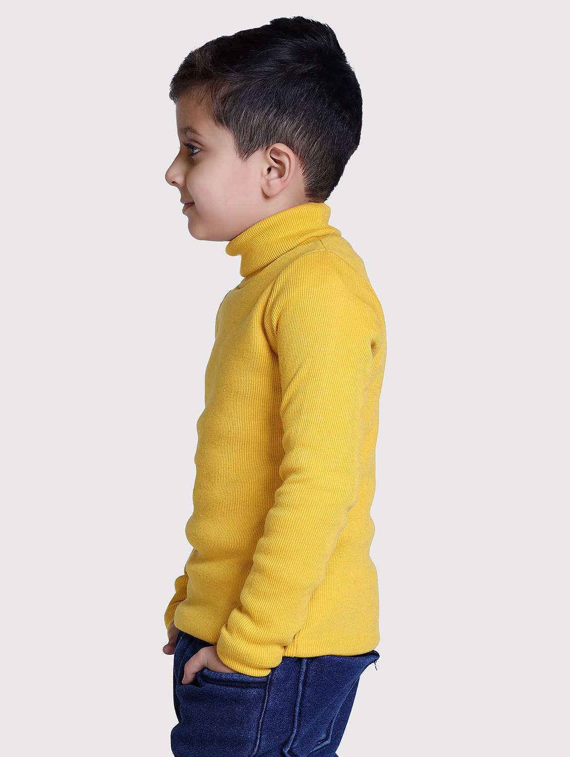 boys solid high neck long sleeve sweater - 22068669 -  Standard Image - 2