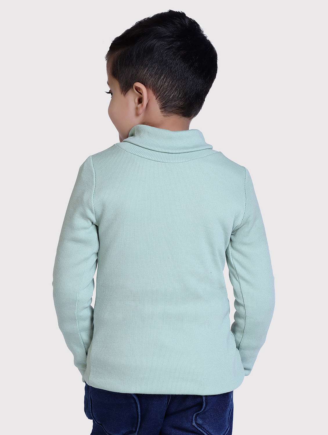 boys solid high neck long sleeve sweater - 22068670 -  Standard Image - 2