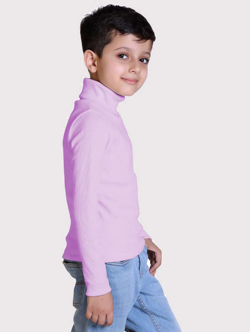 boys solid high neck long sleeve sweater - 22068671 -  Standard Image - 2