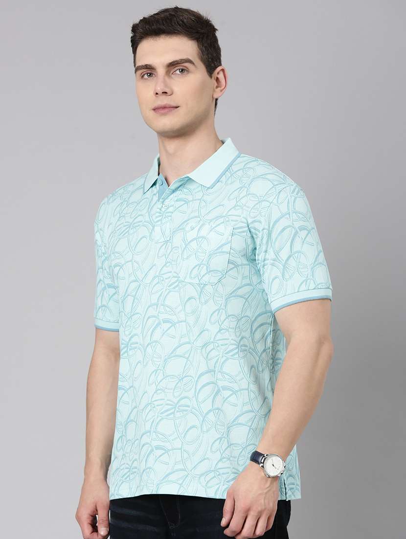 men printed short sleeve regular fit polo t-shirt - 22068741 -  Standard Image - 2