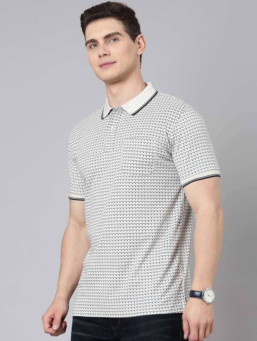 men printed short sleeve regular fit polo t-shirt - 22068742 -  Standard Image - 2